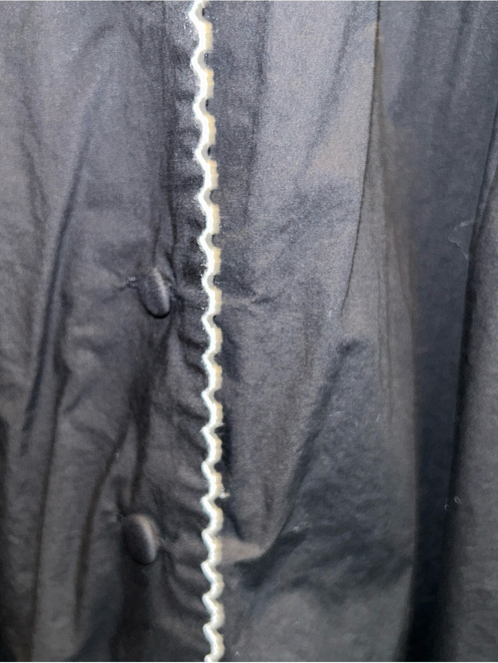 Tuckernuck Alice Black Scalloped-Trim Midi Dress Sz L Cotton Flutter Sleeve - Picture 3 of 6